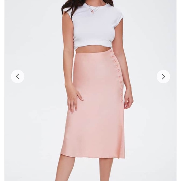 Forever 21 Dresses & Skirts - Maroon Forever 21 Satin Midi Skirt